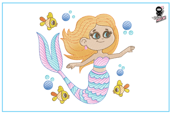 Baby Mermaid Embroidery