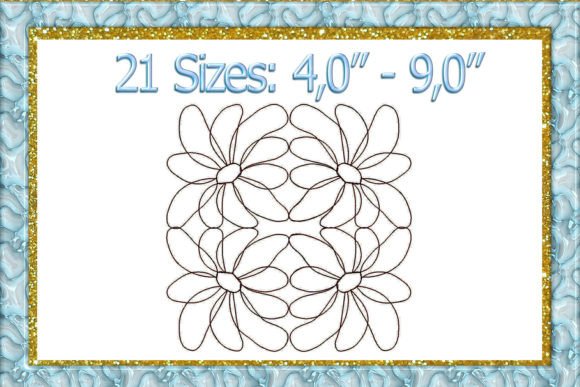 Flower Quilt Block Embroidery Design