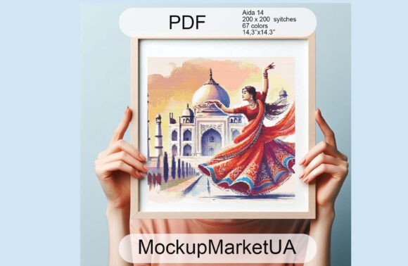 Indian Woman Cross Stitch Pattern