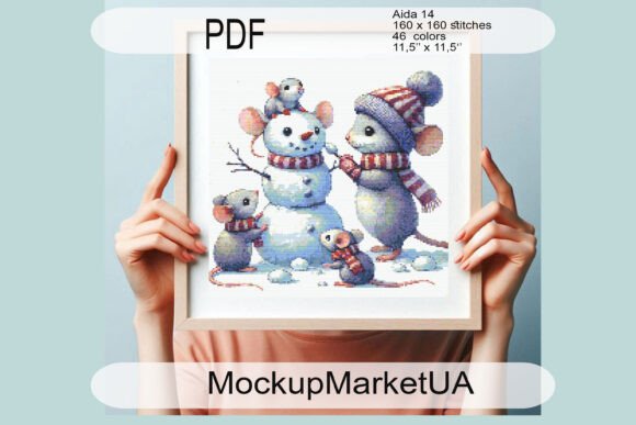 Сute Winter Mouse Cross Stitch Patterns